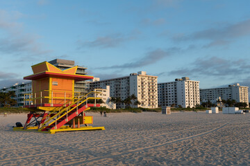 miami beach lifeguard station. summer vacation and holidays