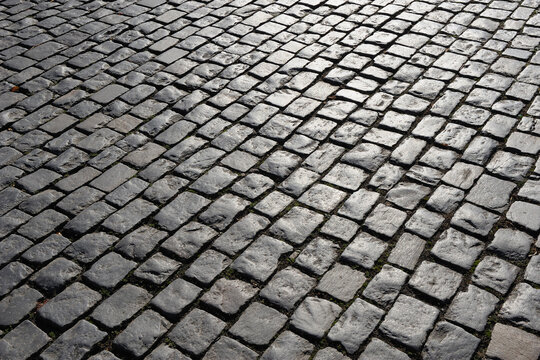 Cobblestone Road, Aschaffenburg, Bavaria, Germany