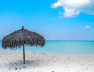 Palapa on the Paraiso Beach in Cayo Largo Cuba