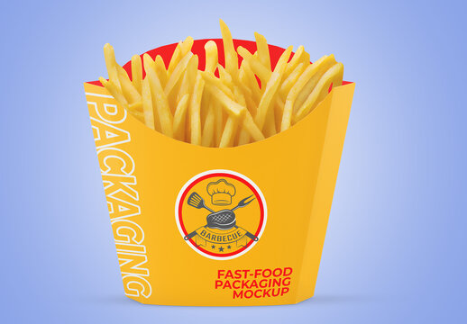 French Fries Packaging Mockup