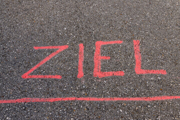 Finish Line on Road, Mostviertel, Lower Austria, Austria