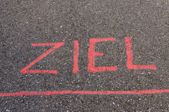 Finish Line on Road, Mostviertel, Lower Austria, Austria