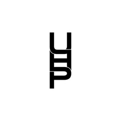 uhp letter initial monogram logo design