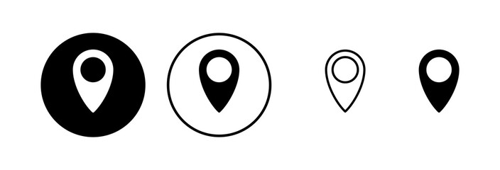 Pin icon vector illustration. Location sign and symbol. destination icon. map pin