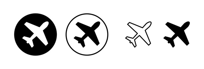 Plane icon vector illustration. Airplane sign and symbol. Flight transport symbol. Travel sign. aeroplane