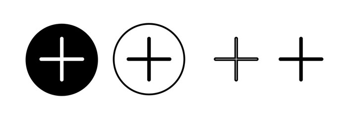 Plus Icon vector illustration. Add plus sign and symbol
