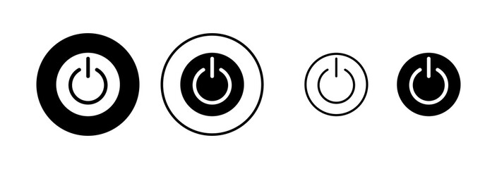 Power icon vector illustration. Power Switch sign and symbol. Electric power