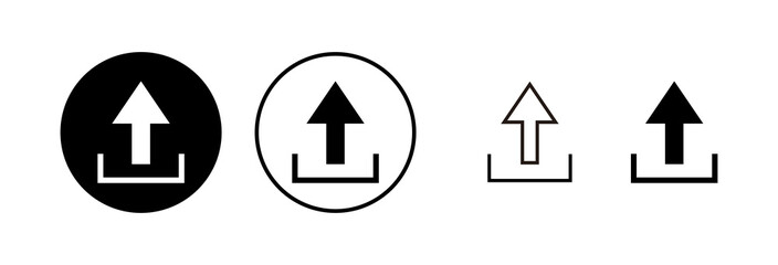 Upload icon vector illustration. load data sign and symbol