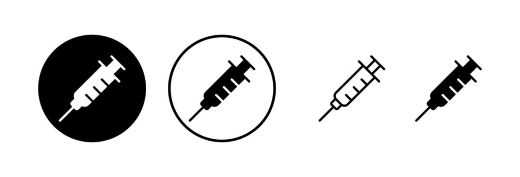 Syringe icon vector illustration. injection sign and symbol. vaccine icon