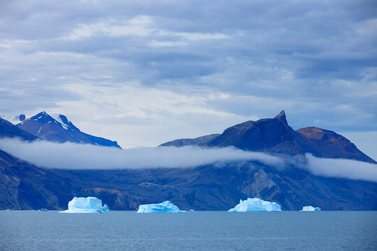 Icebergs, Kong Oscar Fjord, Greenland