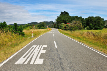 Country Road, Puponga, Collingwood, South Island, Tasman, New Zealand
