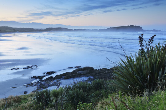 Coastline at Dawn, Cape Foulwind, Westport, South Island, West Coast-Tasman, New Zealand