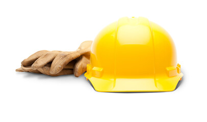 Transparent PNG Yellow Hard Hat and Gloves