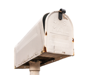 Transparent PNG Worn Aged Mailbox.