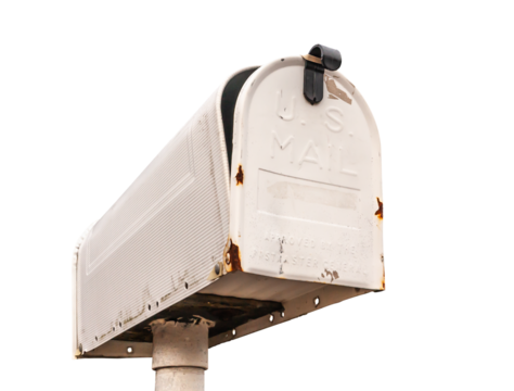 Transparent PNG Worn Aged Mailbox.