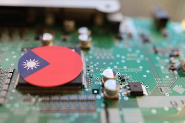 Tokyo, Japan, December 2022.Semiconductor printed circuit board. Concept: Taiwan semiconductor.
