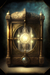 Fototapeta na wymiar Mystical reliquary vault holding spiritual treasures