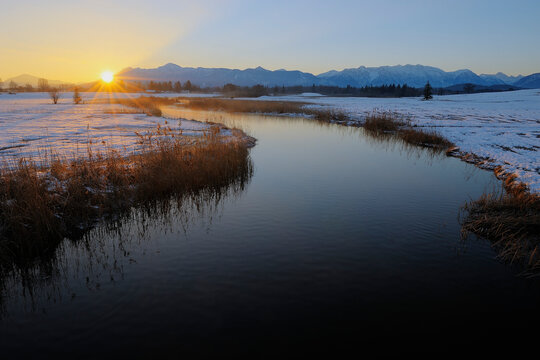 Lake Staffelsee at Sunset, Bavaria, Germany