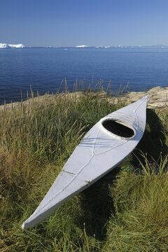 Traditional Sea Kayak, Ilulissat, Qaasuitsup, Disko Bay, Greenland