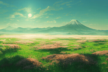 Obraz premium 和風系背景の高解像度画像イラスト(AI generated image)