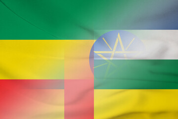 Ethiopia and Central African Republic state flag international relations TCD ETH