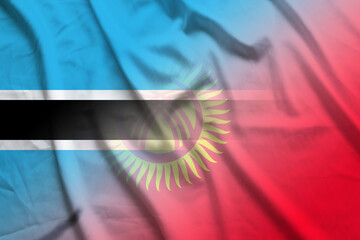 Botswana and Kyrgyzstan official flag transborder negotiation KGZ BWA