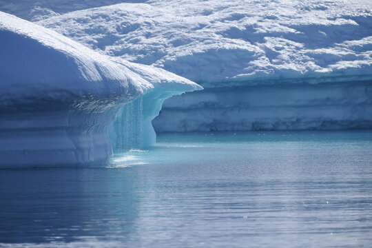 Icebergs at Ilulissat icefjord, Ilulissat, Icefjord, Disko Bay, Qaasuitsup, Greenland, Polar Regions, Arctic