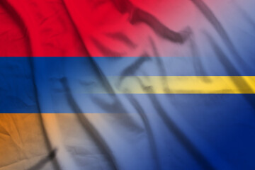 Armenia and Nauru national flag international contract NRU ARM