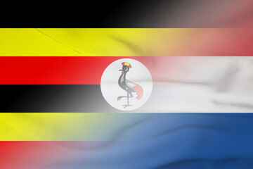 Uganda and Netherlands government flag international negotiation NLD UGA