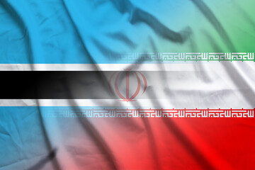 Botswana and Iran political flag international negotiation IRN BWA