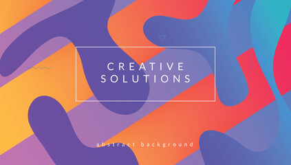 Gradient Poster. Geometric Shapes. Colorful Geometry. Bright Paper. Abstract Design. Wavy Landing Page. Blue Vibrant Banner. Flow Minimal Layout. Magenta Gradient Poster