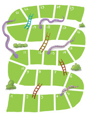 snake and ladders boardgame © emir
