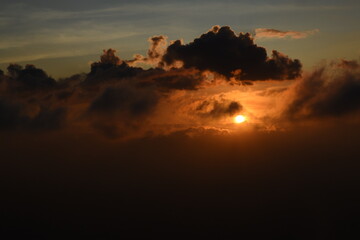 sunset over the mountains