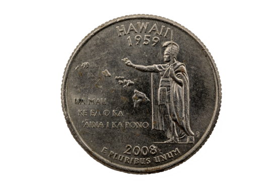 Hawaii State Quarter, 50 state quarters, 1959 - 2008
