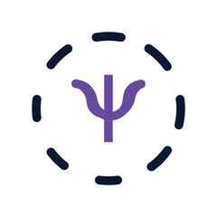 Psi Flat Icon