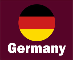 Germany Flag With Names Symbol Design Europe football Final Vector European Countries Football Teams Illustration