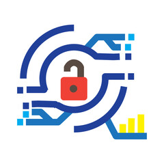 Fototapeta premium Security Flat Icon