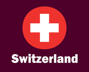 Obraz premium Tunisia Flag With Names Symbol Design Africa football Final Vector African Countries Football Teams Illustration