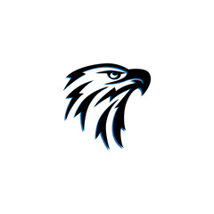 eagle head vector illustration for icon, symbol or logo. eagle head line logo 
