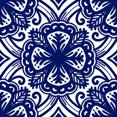 Retro geometric pattern in repeat. Fabric print. Damask style Seamless pattern background, mosaic ornament, vintage style. Design for prints on fabrics