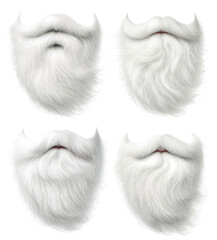 White lush beard Santa claus. Generative AI