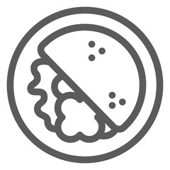 Omlatte vector outline style Editable strokes. Pixel perfect.