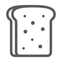Toast vector outline style Editable strokes. Pixel perfect.