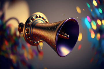 close-up of a New Year's Eve noisemaker or party horn
(AI Generated)
