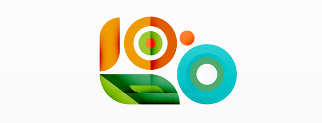 Rings and circles geometric abstract background for wallpaper, banner, backdrop