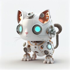 blue toy cat robot