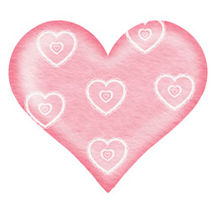 Watercolor Pink Heart.