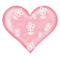 Watercolor Pink Heart.
