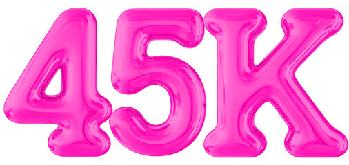 45K follower Pink Balloon 