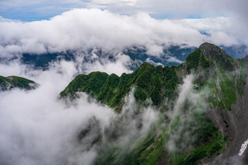 Fototapeta na wymiar clouds over mountain
